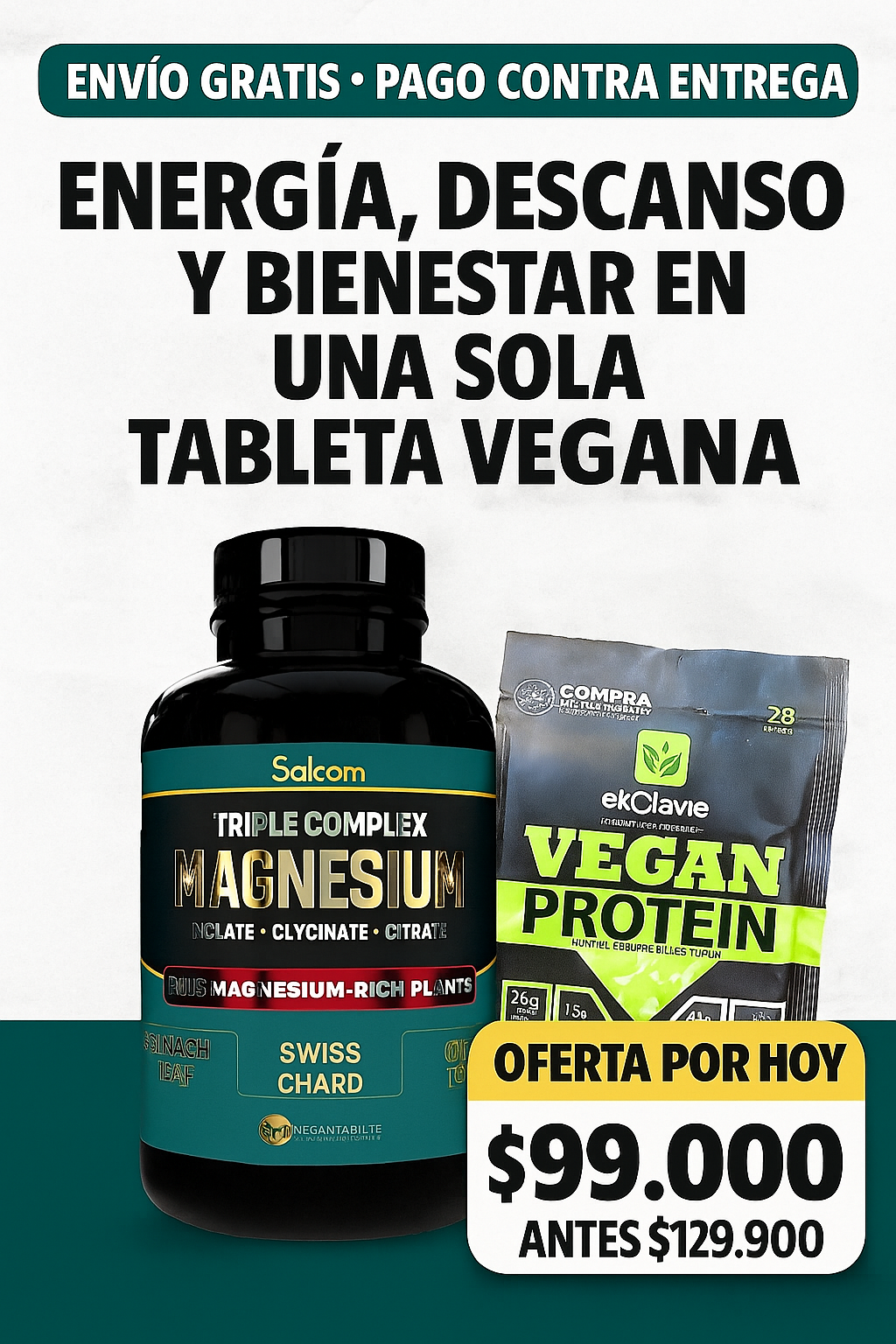 Citrato De Magnesio Americano + Proteina Vegan